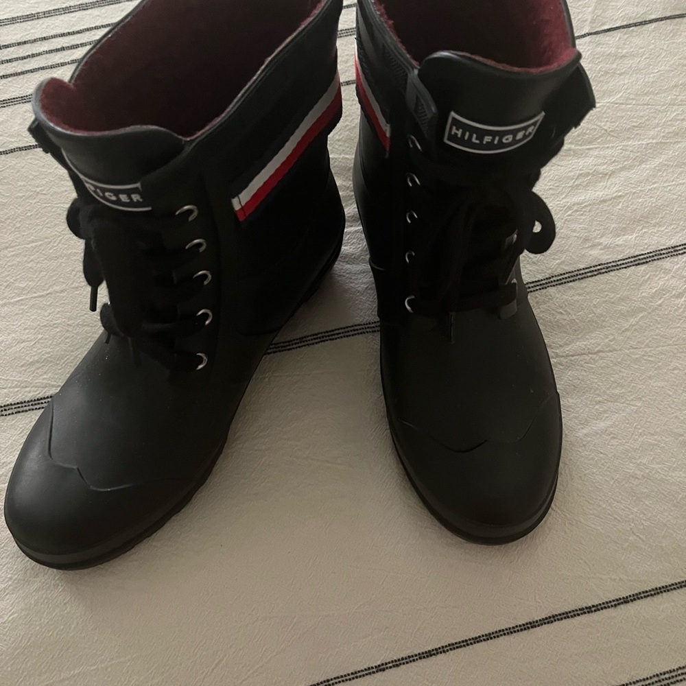Tommy Hilfiger Black Winter Rain Boots